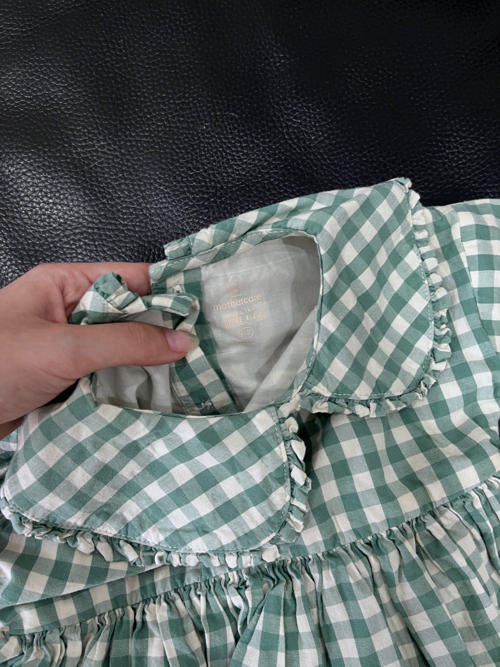 Váy caro Gingham Mothercare màu xanh (size: 6→9m) - Ảnh 8