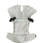 Địu vải BUBI Gen3 trợ lực vải cotton màu xám ( size: ) cho bé 0->2y~ 3kg5->14kg