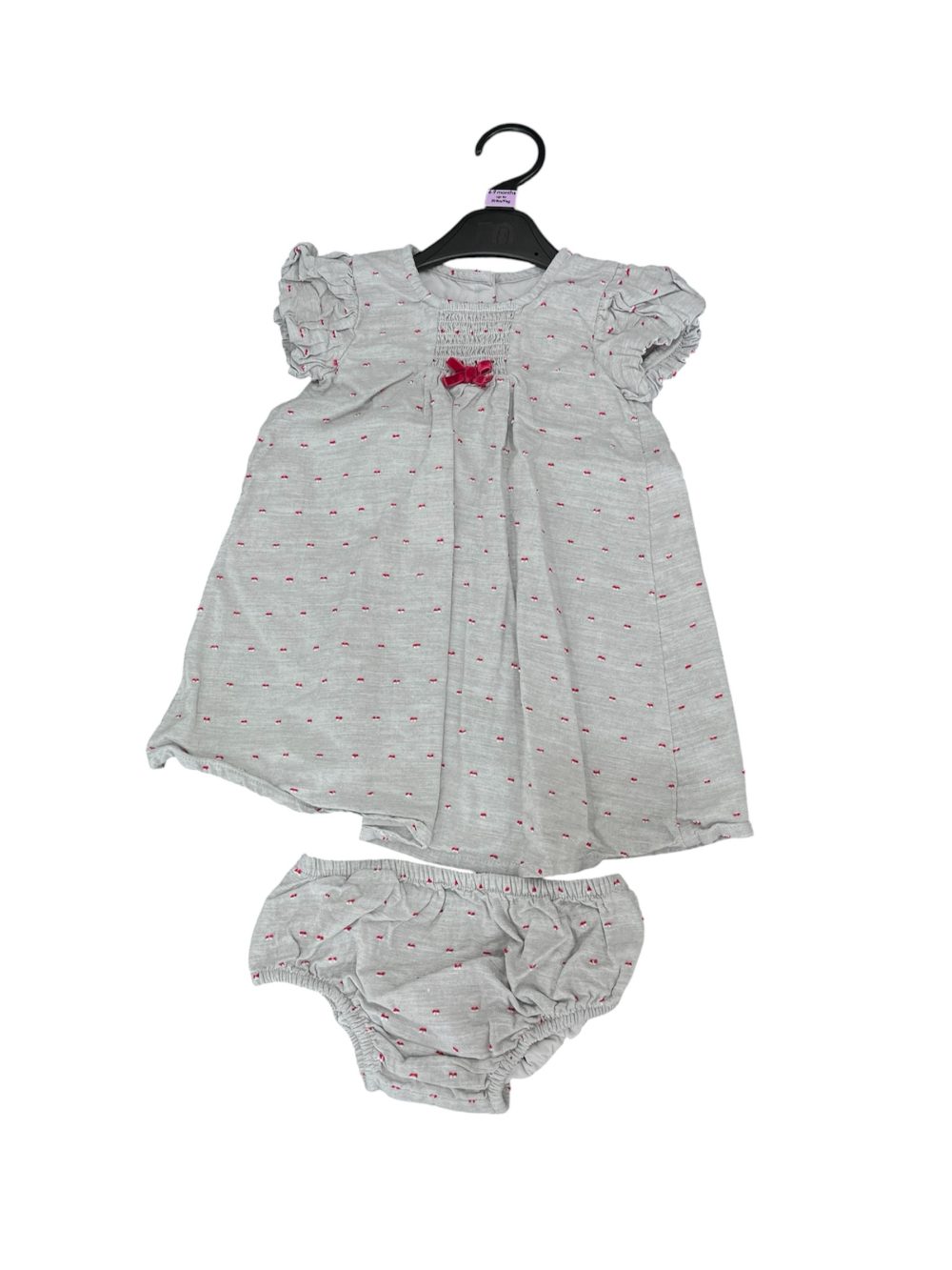 8a418e7ab7cb4166951f36f47042c135 Set váy và quần thêu dobby Mothercare màu xám ( size: 6→9m) - Ảnh 1