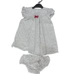 Set váy và quần thêu dobby Mothercare màu xám ( size: 6→9m)