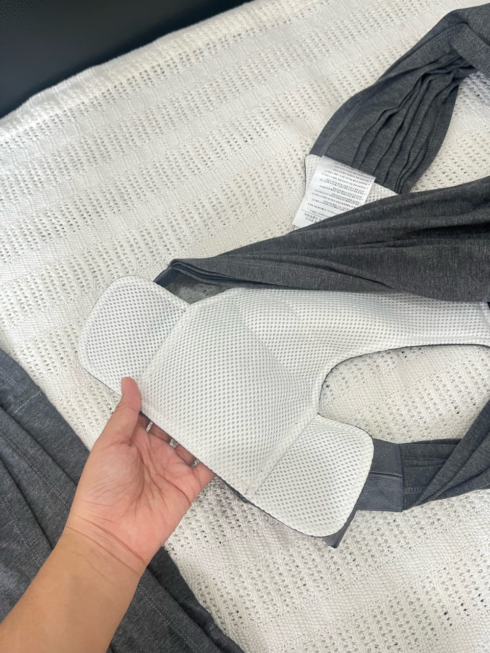 Địu vải Embé Sling màu Novasoft Charcoal, Flex plus ( size: 0-> 24m) full box. - Ảnh 3
