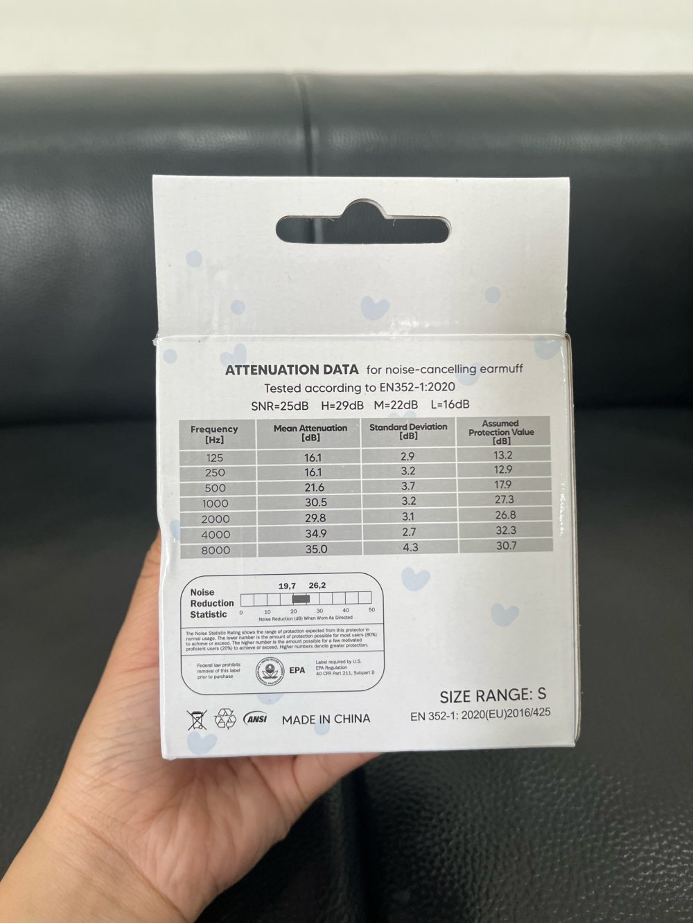 Bịt tai chống ồn Ear Muff màu hồng ( size: 0->36m, full box) - Ảnh 12