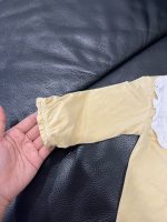 Bodysuit dài tay cài giữa bèo ngực màu vàng Bambus Gami ( size: 1->3m) - Ảnh 3