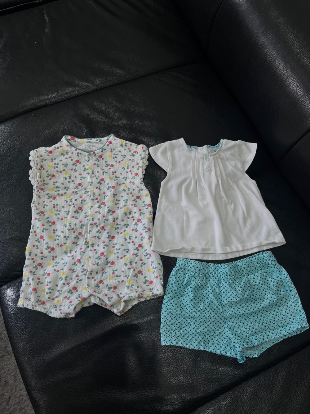 Set bodysuit, đồ bộ Obaibi màu trắng, xanh (size 18m) - Ảnh 14