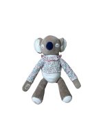 Đồ chơi nhồi bông - Gấu koala màu be và trắng mặc áo phông hoa, 35 cm - Obaibi