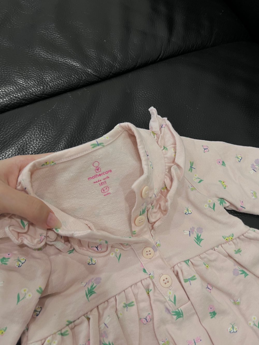Đầm dài tay Mothercare in họa tiết màu hồng (6→9m) - Ảnh 7