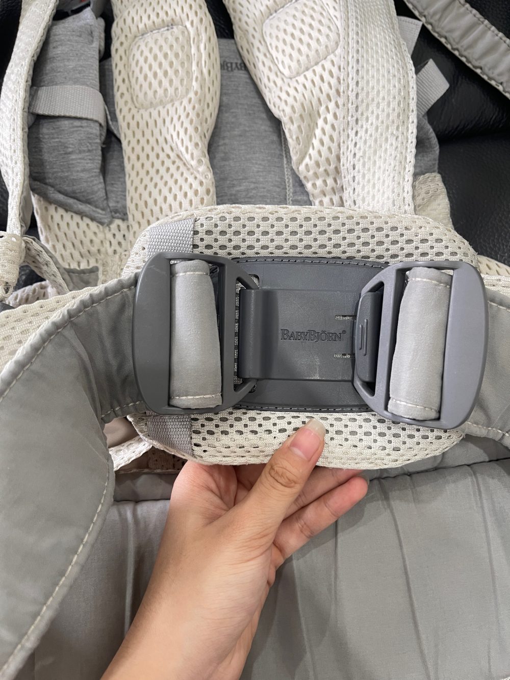 Địu Baby Bjorn màu kem (0->3y, tối đa 15kg, full box) - Ảnh 16