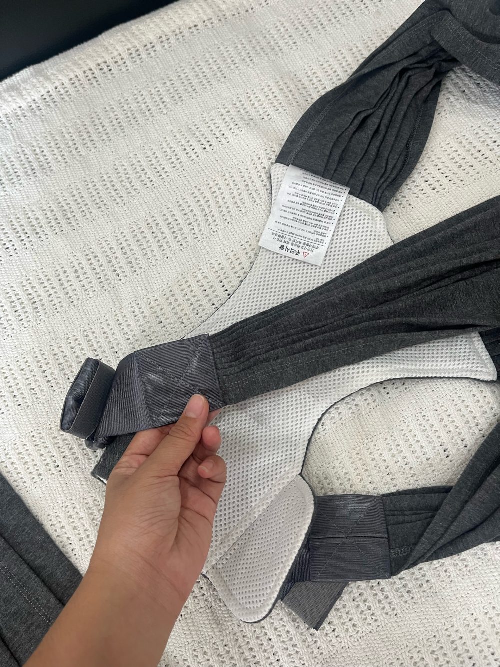 Địu vải Embé Sling màu Novasoft Charcoal, Flex plus ( size: 0-> 24m) full box. - Ảnh 7