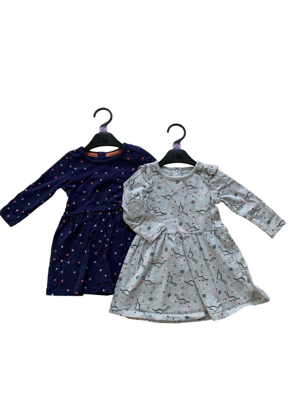 9682bf5dc4164de58b95aa4ac2a35dd5 Set 2 đầm tay dài Mother Care hoạ tiết màu xám, xanh - Ảnh 1