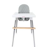 Ghế ăn dặm cho bé BabyHop màu trắng kèm thanh gác chân (6→36m)