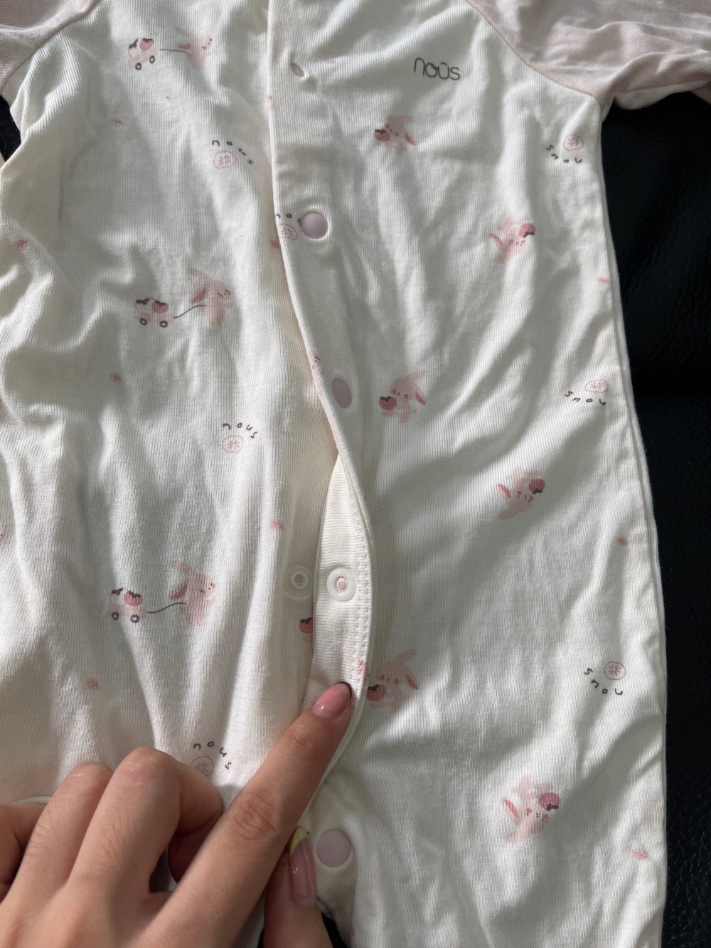 Set bộ bodysuit và nhộng chũn màu hồng Nous, tặng kèm chũn quấn sơ sinh (size 0->3m) - Ảnh 9