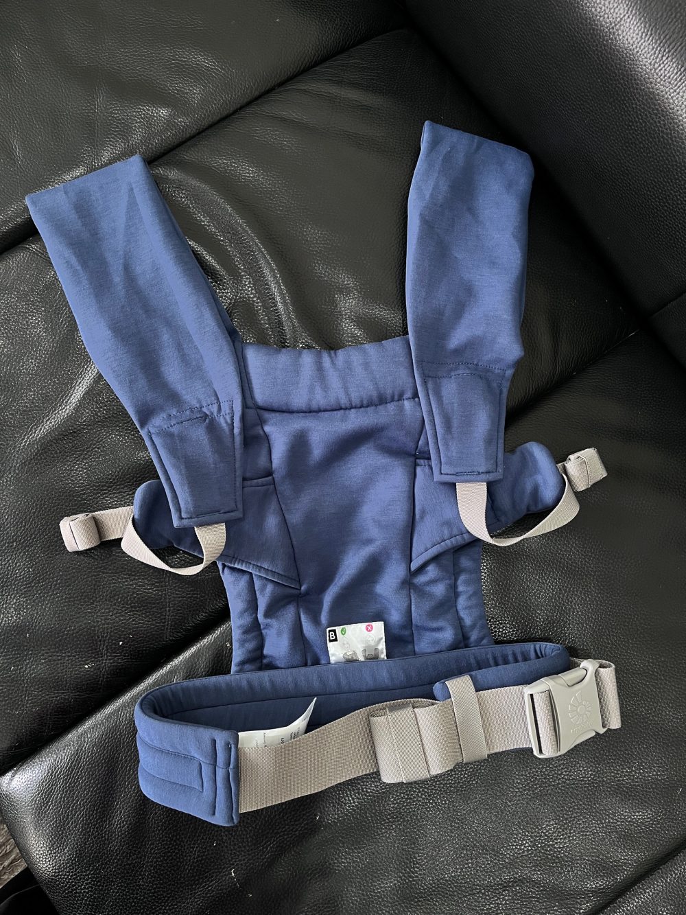 Địu Ergobaby Embrace Soft Air Mesh màu xanh (0→2y, tối đa 11kg) full box - Ảnh 3