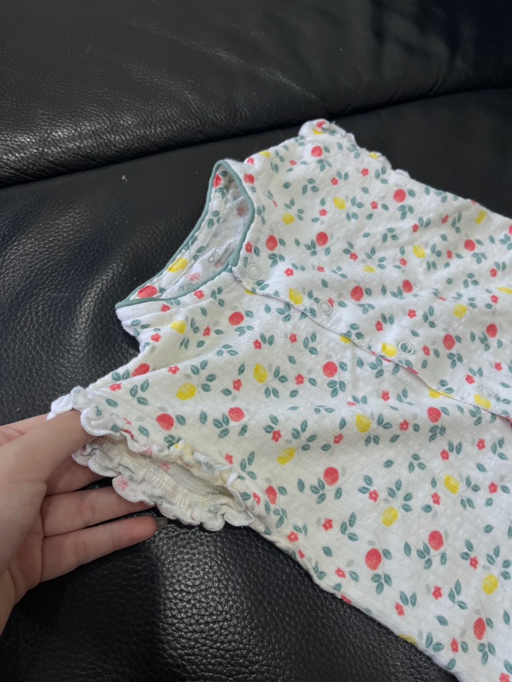 Set bodysuit, đồ bộ Obaibi màu trắng, xanh (size 18m) - Ảnh 3