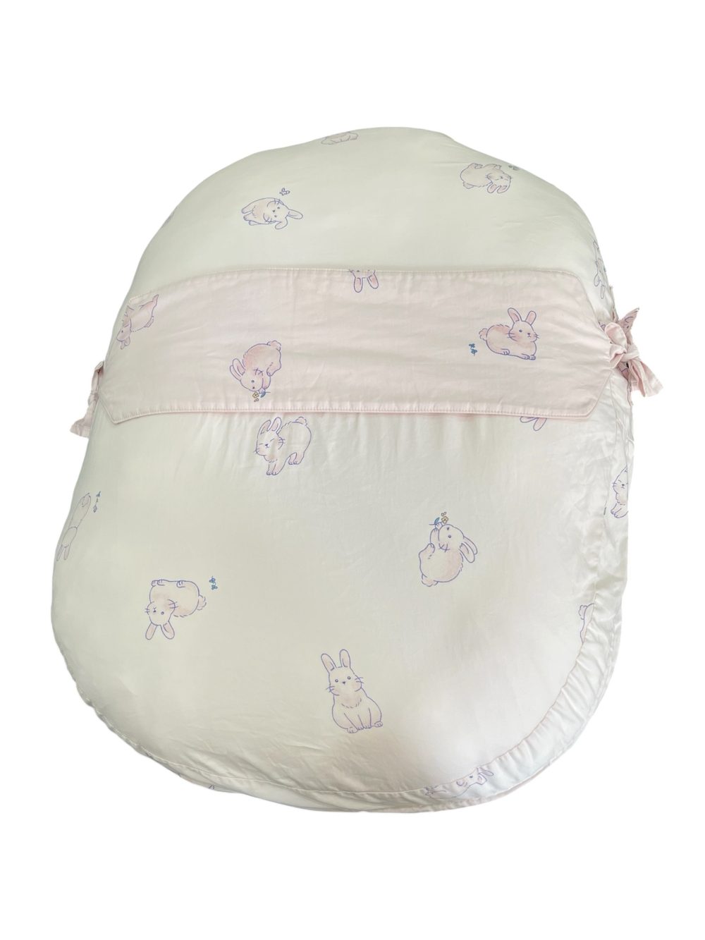 Gối chống trào ngược cho bé Dono & Dono hoạ tiết thỏ hồng 80x65cm ( size:0m+) - Ảnh 1