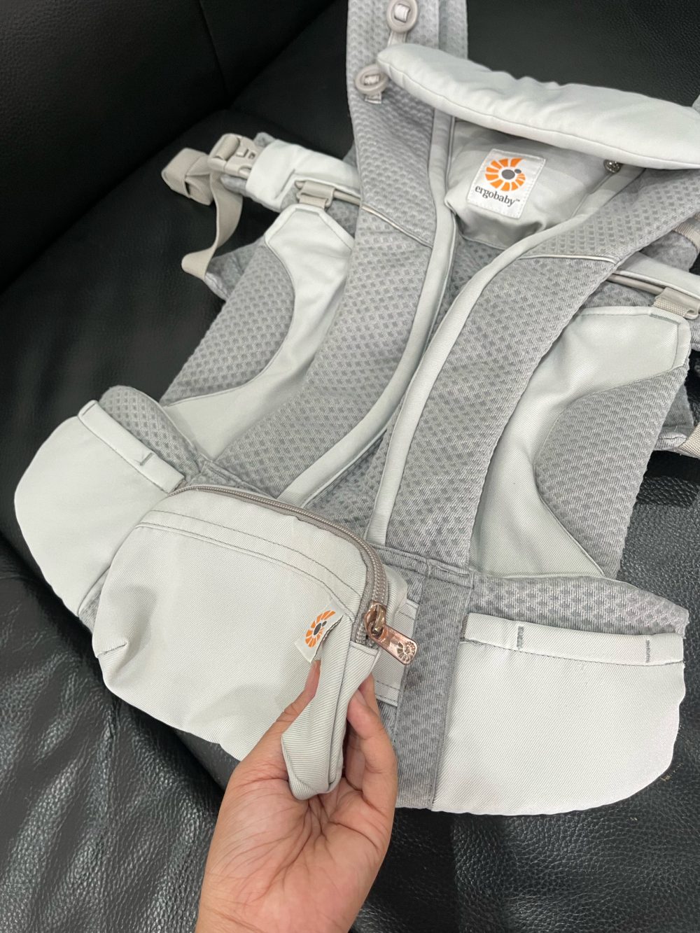 Địu cho bé Ergobaby Omni Breeze, Pearl Grey ( size: 3kg2->20kg~ 0->48m) - Ảnh 7