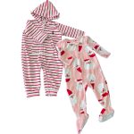 Sleepsuit họa tiết Santa Carter’s màu hồng tặng kèm hoodie suit trắng sọc đỏ (size 12→18m)
