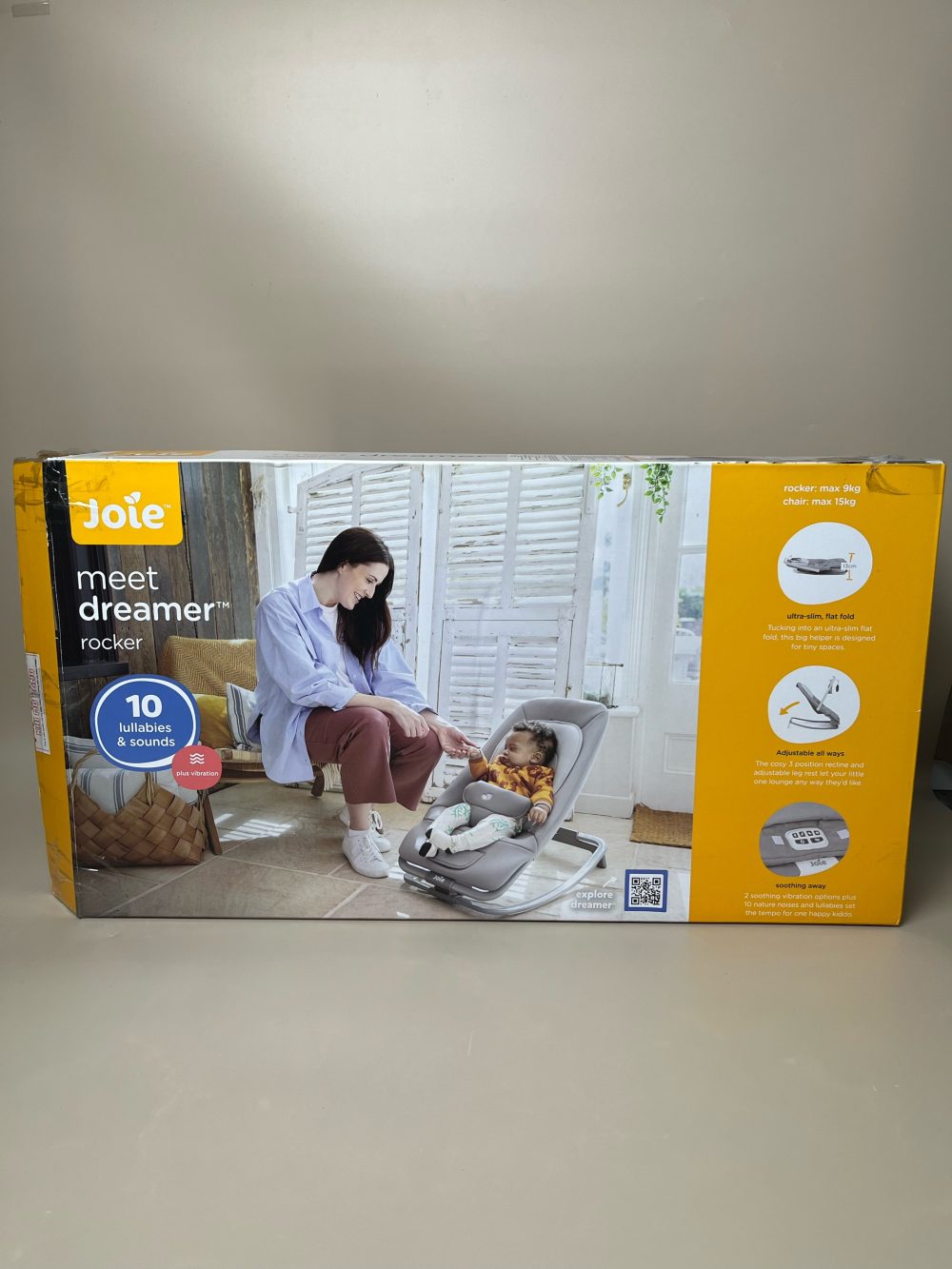 Ghế rung Joie Dreamer Arctic màu xám (size: 0m+, tối đa 15kg )full box - Ảnh 10