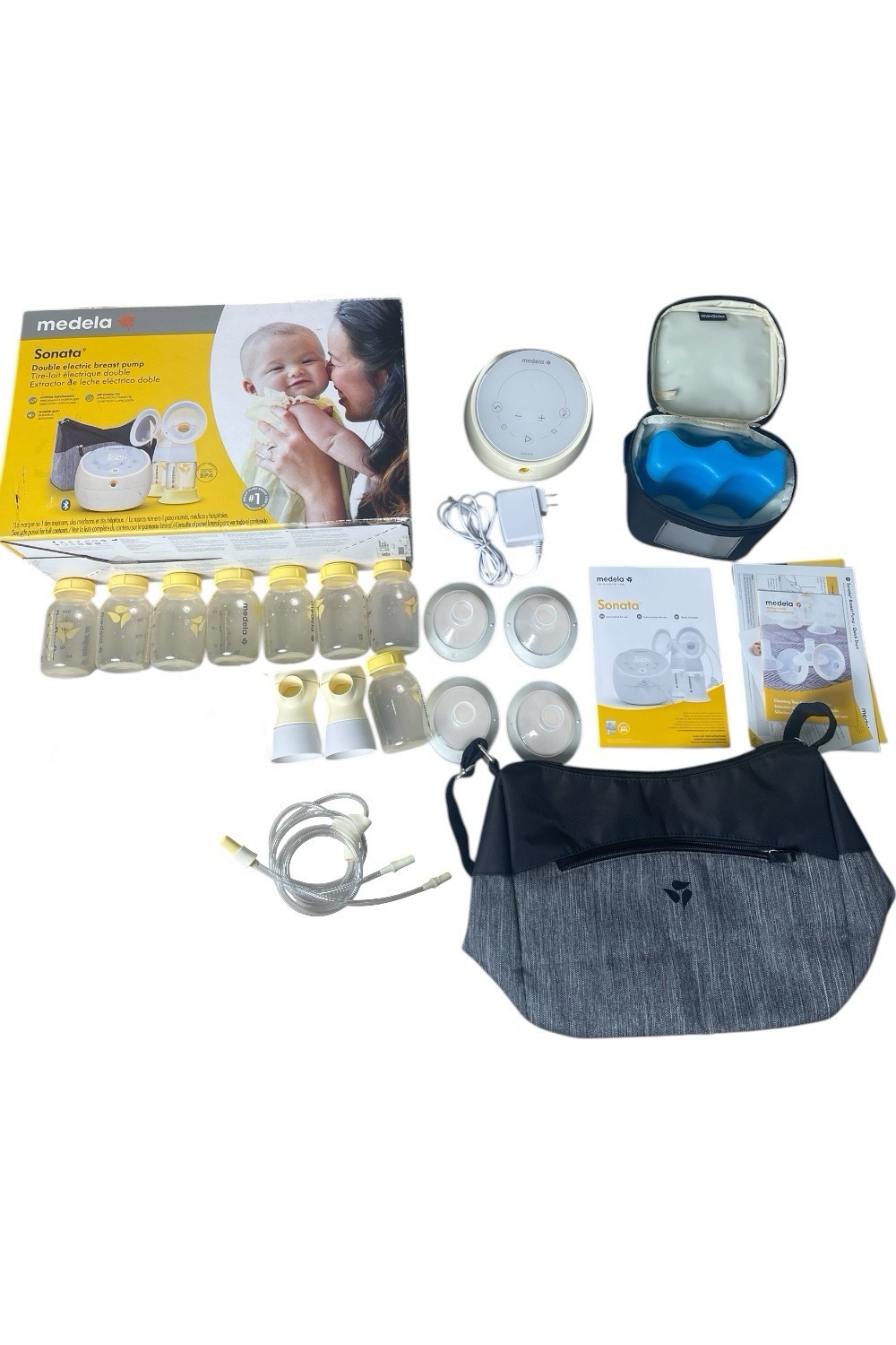 af1dd66cdec446738e515692875a8bdc Máy hút sữa Medela Sonata (full box) - seal VNQ - Ảnh 1