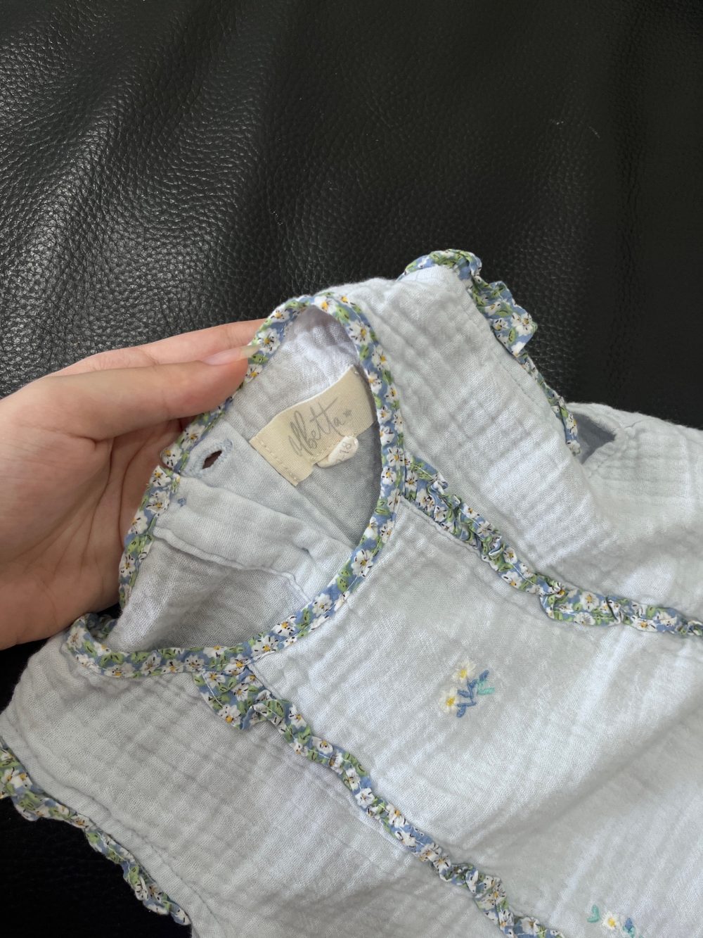 Set 2 đồ bộ cotton Verdaubet màu be, Abetta màu xanh (12→18m) - Ảnh 4