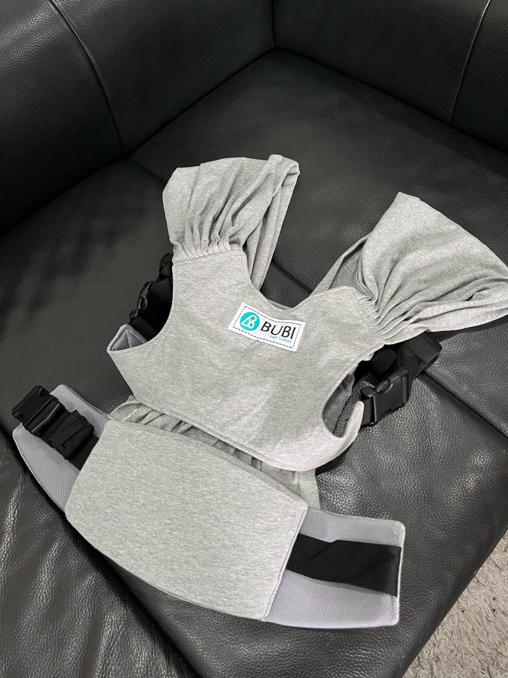 Địu vải BUBI Gen3 trợ lực vải cotton màu xám ( size: ) cho bé 0->2y~ 3kg5->14kg - Ảnh 5