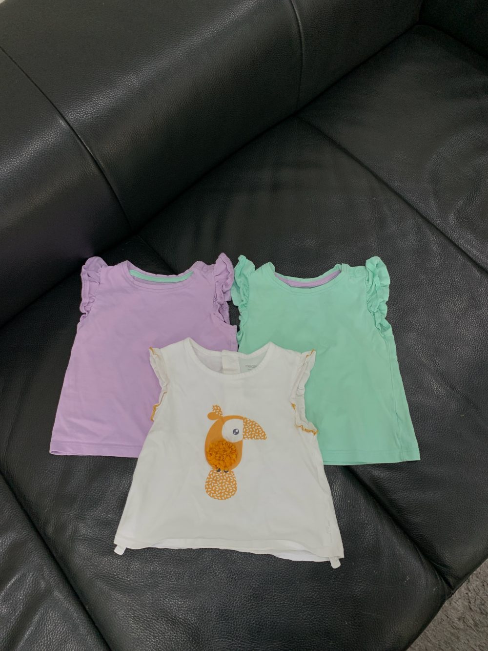 Set 3 áo cánh tiên Mother Care, Obaibi màu xanh, tím, trắng (12-18m) - Ảnh 2