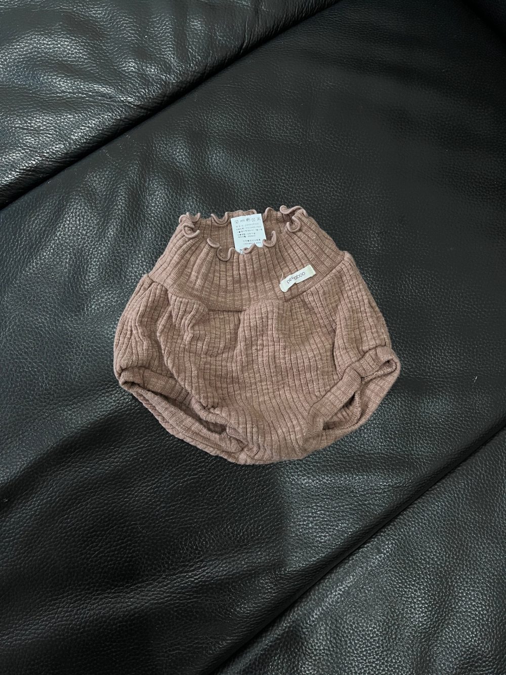 Set bodysuit tai thỏ màu nâu và quần bí cotton Peekaboo (size: 12m) - Ảnh 10