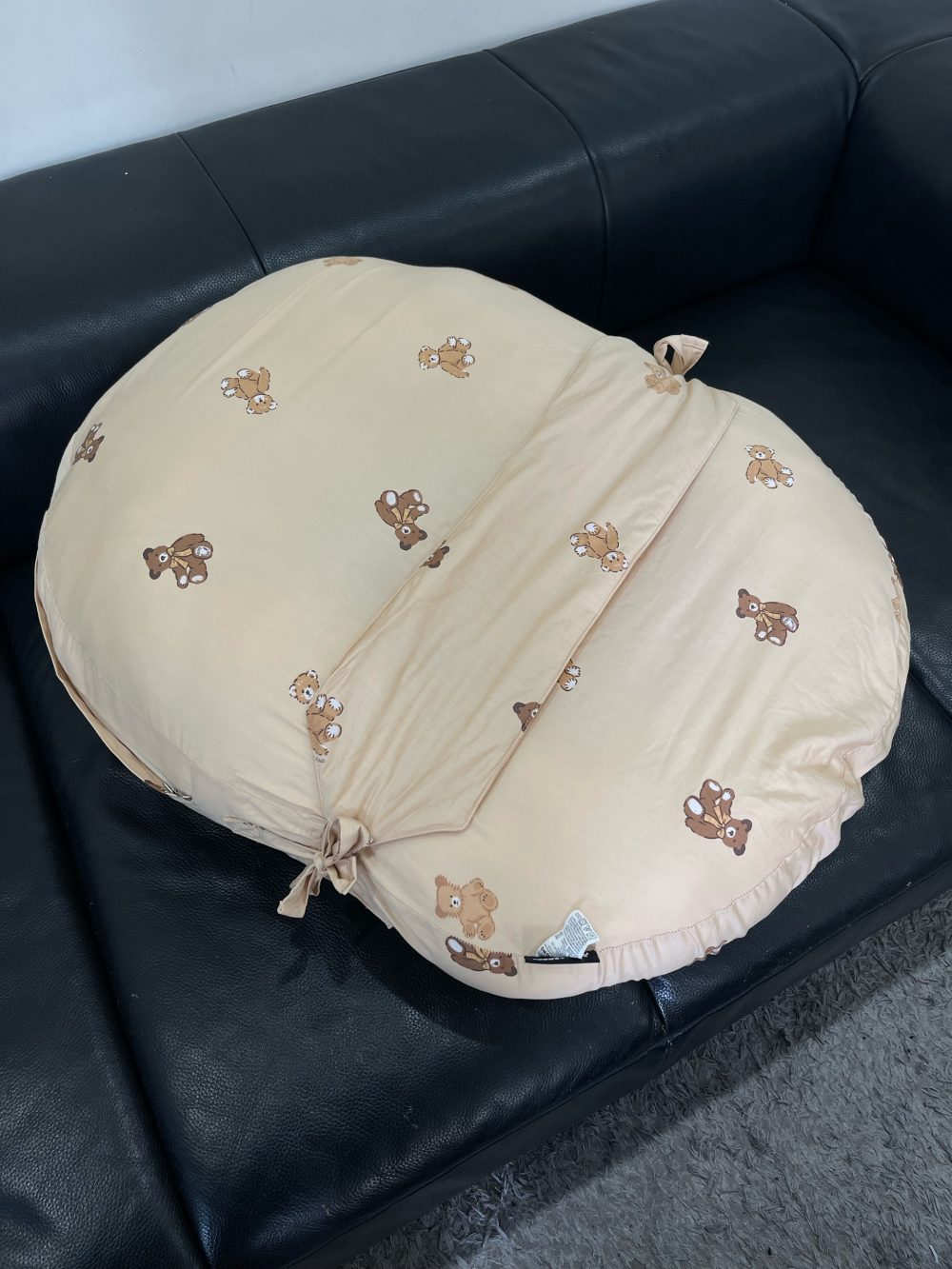 Gối chống trào ngược Dono&Dono vải 4 mùa (hoạ tiết gấu teddy) + kèm vỏ gối hoạ tiết thỏ hồng - Ảnh 25