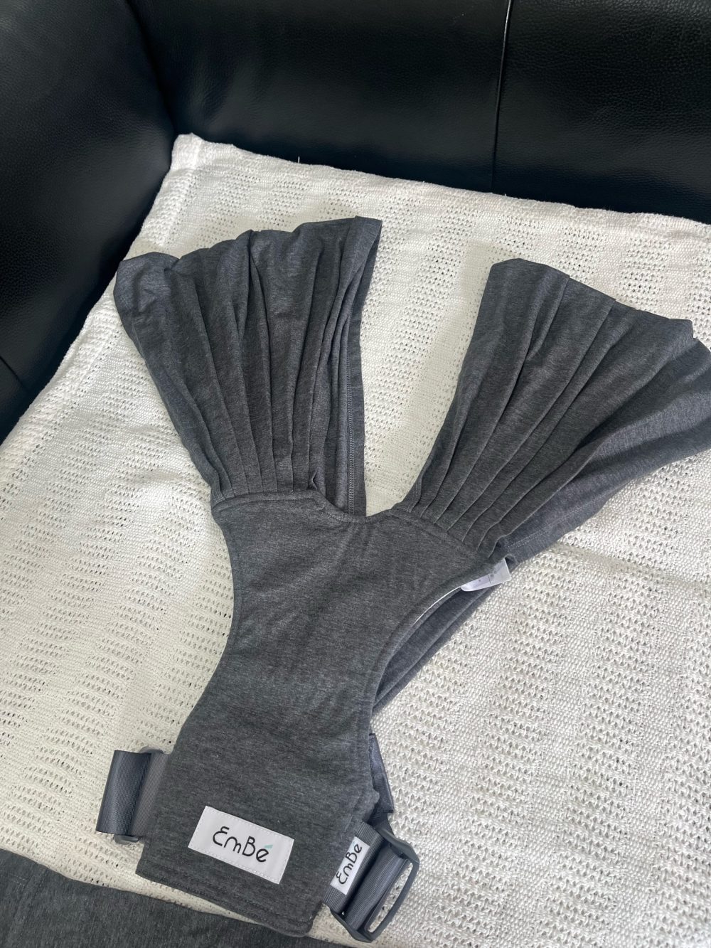 Địu vải Embé Sling màu Novasoft Charcoal, Flex plus ( size: 0-> 24m) full box. - Ảnh 10