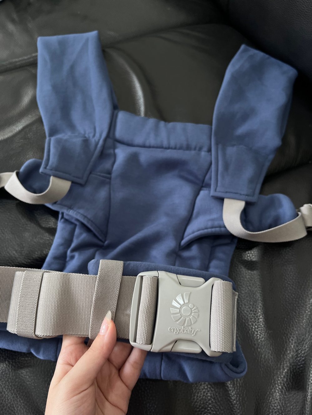 Địu Ergobaby Embrace Soft Air Mesh màu xanh (0→2y, tối đa 11kg) full box - Ảnh 9