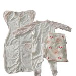 Set bộ bodysuit và nhộng chũn màu hồng Nous, tặng kèm chũn quấn sơ sinh (size 0->3m)