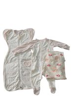 Set bộ bodysuit và nhộng chũn màu hồng Nous, tặng kèm chũn quấn sơ sinh (size 0->3m)