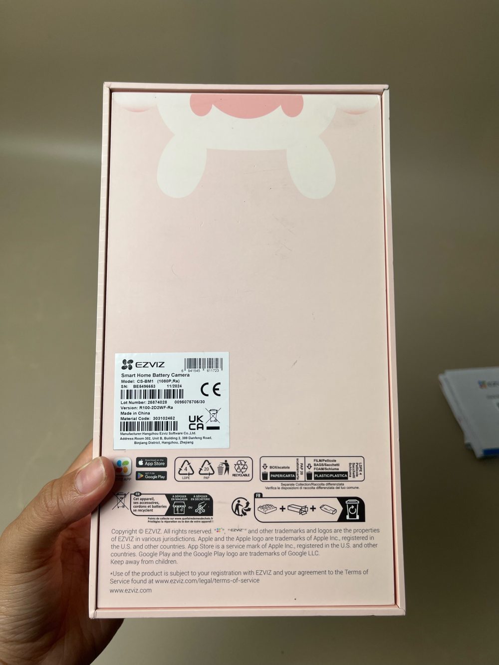 Camera Ezviz BM1 màu hồng (fullbox) - Ảnh 12