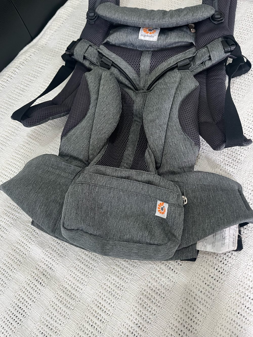 Địu Ergobaby Omni 360 Cool Air Mesh, Classic Weave( size: 3kg2->20kg~ 0->48m) tặng kèm choàng địu, yếm địu - Ảnh 2