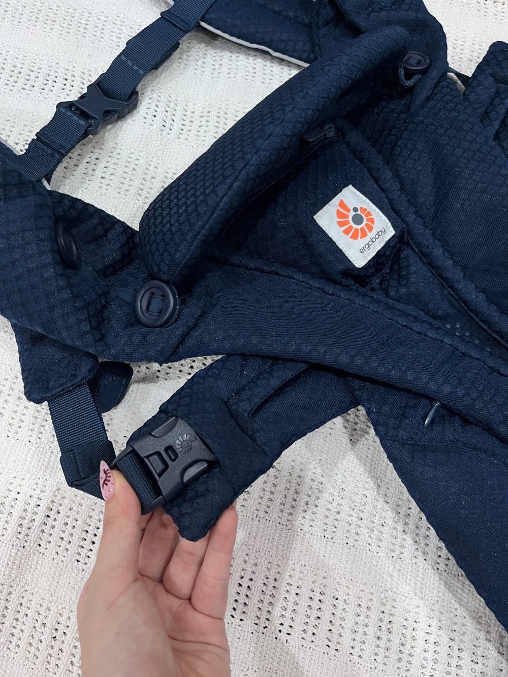 Địu bé Ergobaby Omni Deluxe, Midnight Blue ( size: 0->48m~ 3kg2->20kg4) full box - Ảnh 13