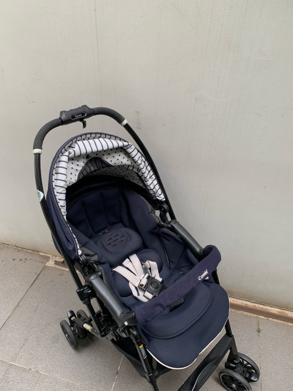 Xe đẩy Combi Mechacal Handy 4Cas màu xanh navy (sơ sinh-15kg~36 tháng) - Ảnh 5