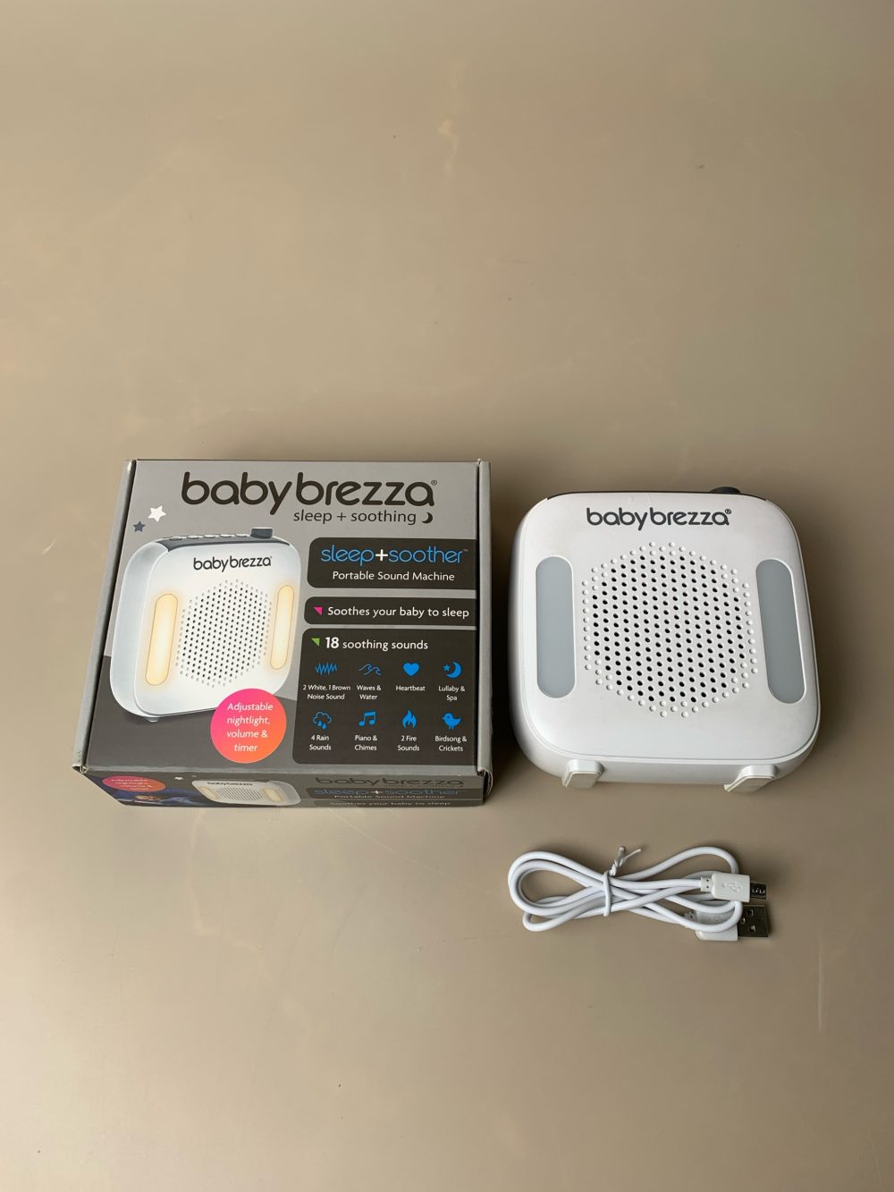 Máy tạo tiếng ồn trắng Baby Breeza Sleep&Soothing màu trắng (fullbox) - Ảnh 2