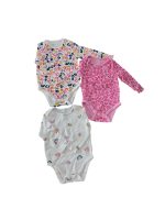 Set 3 bộ bodysuit Mothercare màu hồng, màu trắng (9m-12m)