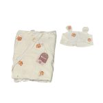 Quấn chũn sơ sinh tặng kèm che thóp Unbee họạ tiết capypara (size: 0→3m)