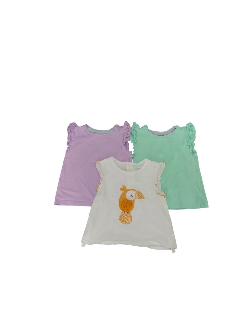 cb2a4ed2106f4ba6a6a8a0fd3815f7cc Set 3 áo cánh tiên Mother Care, Obaibi màu xanh, tím, trắng (12-18m) - Ảnh 1