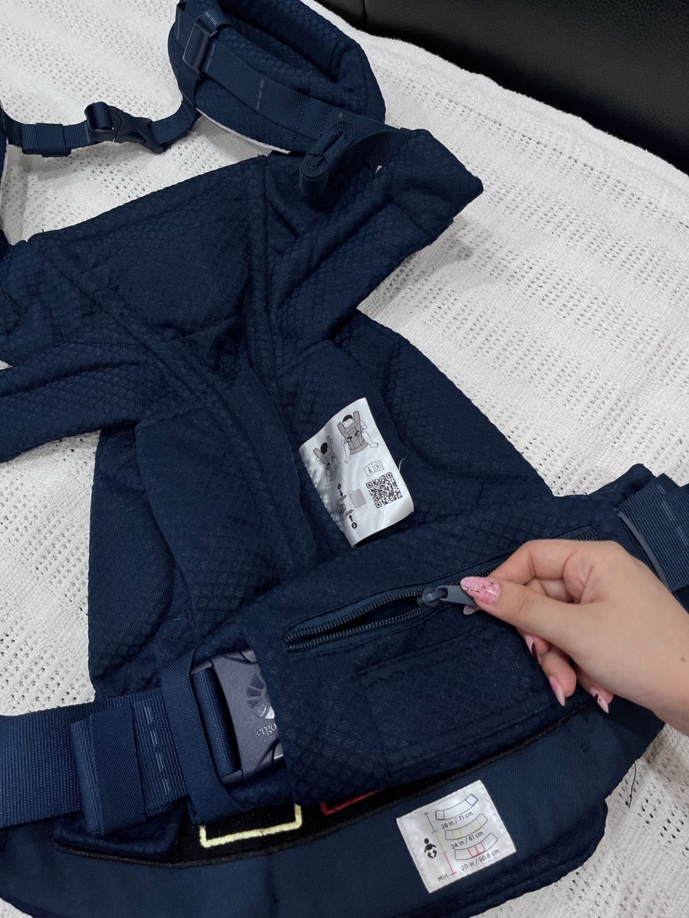 Địu bé Ergobaby Omni Deluxe, Midnight Blue ( size: 0->48m~ 3kg2->20kg4) full box - Ảnh 5