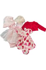 Bộ váy áo Valentine cho bé gái Carter’s, tặng kèm váy bodysuit màu hồng (Size: 0->3m)