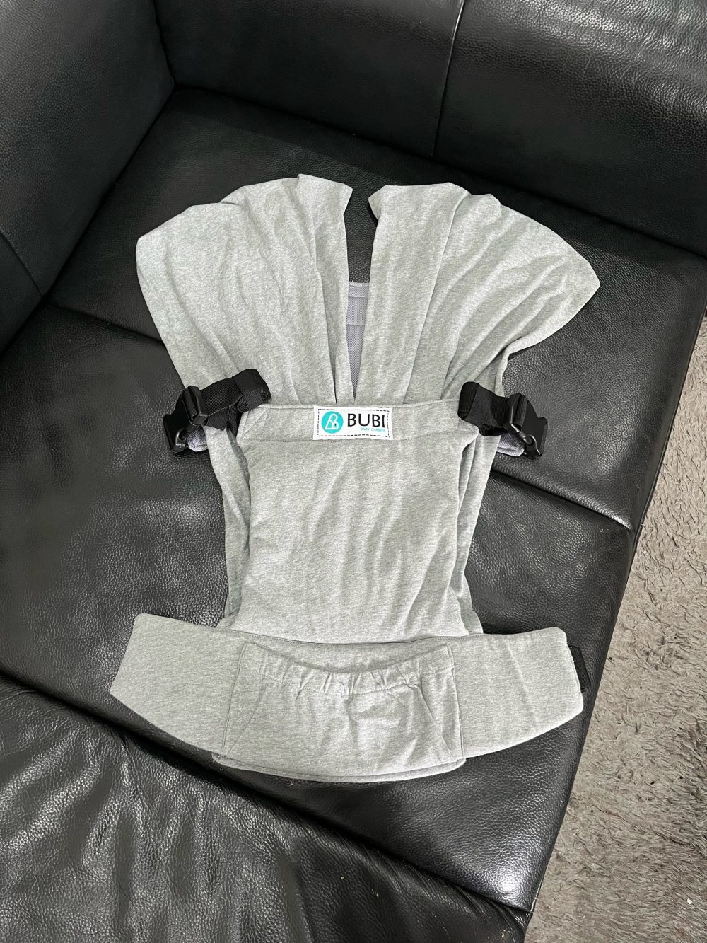 Địu vải BUBI Gen3 trợ lực vải cotton màu xám ( size: ) cho bé 0->2y~ 3kg5->14kg - Ảnh 4
