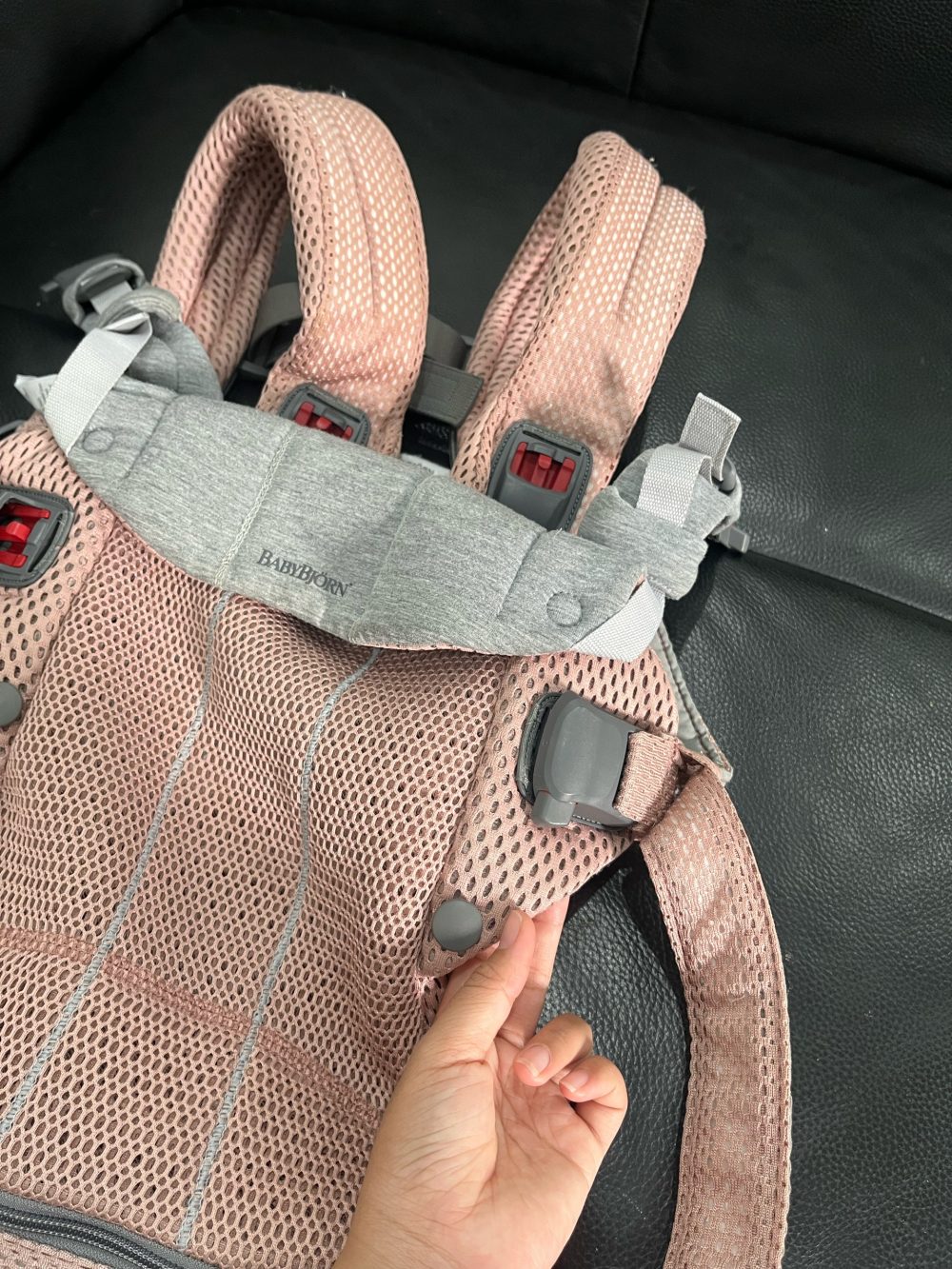 Địu Baby Bjorn Harmony dusty pink (size: 0->3y ~ 3kg2->15kg) - Ảnh 7
