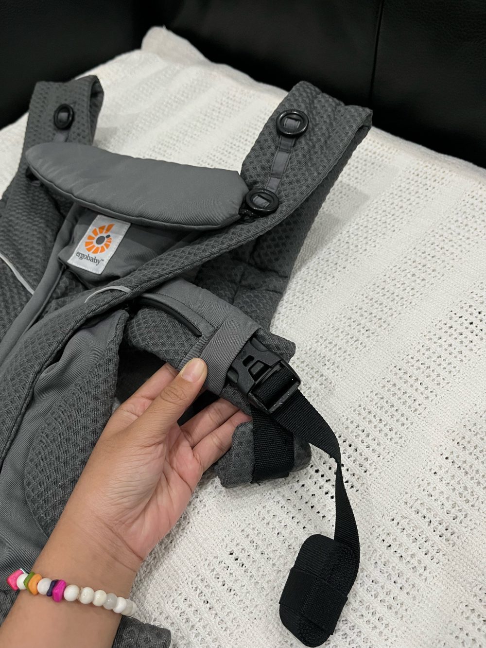 Địu Ergobaby Omni Breeze màu Graphite grey (size: 0->48m, tối đa 20kg) - Ảnh 10