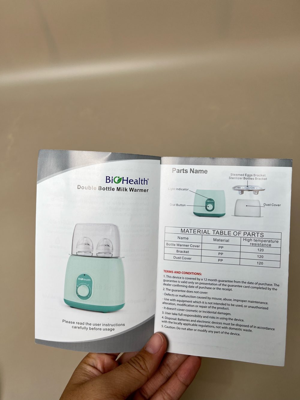 Máy hâm sữa đôi BioHealth màu xanh ( no box) - Ảnh 13