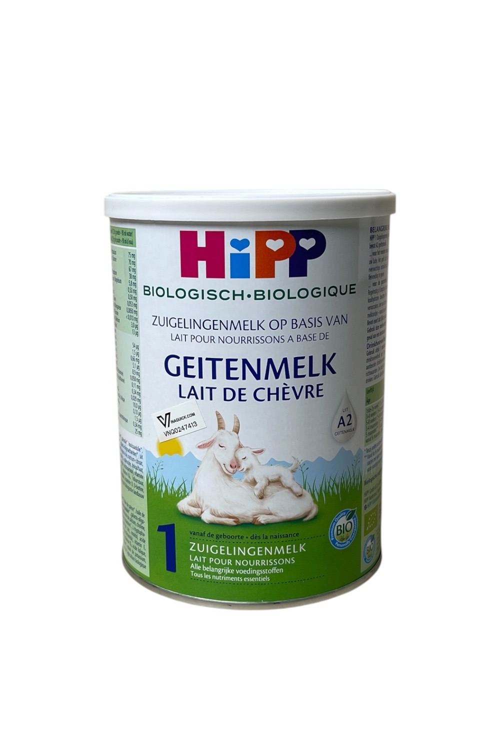 d20c567e2fdf420190f3bcbbe099ba56 Sữa dê HiPP Organic số 1 - seal VNQ (400g, Date: 02/09/2027, 0->6m) - Ảnh 1