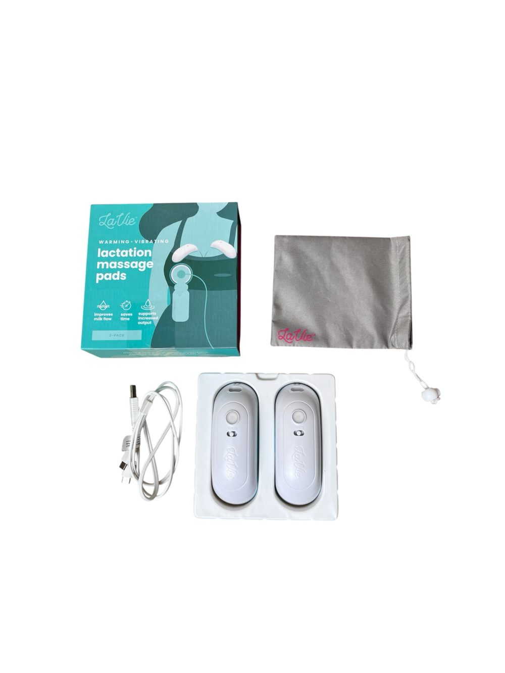 d6932e41ae094ef0ab934db621f7dae2 Máy massage chườm nóng Lavie thông tắc tia sữa màu xanh ( máy đôi, fullbox) - Ảnh 1