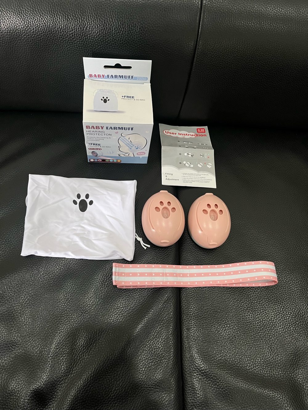 Bịt tai chống ồn Ear Muff màu hồng ( size: 0->36m, full box) - Ảnh 7