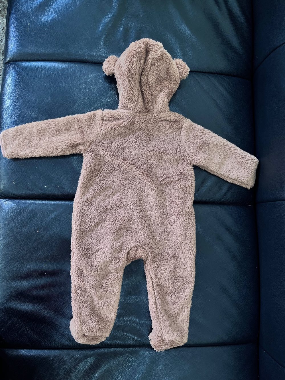 Sleepsuit lông cừu có mũ tai gấu Gap Baby màu nâu (size 12→18m) - Ảnh 7