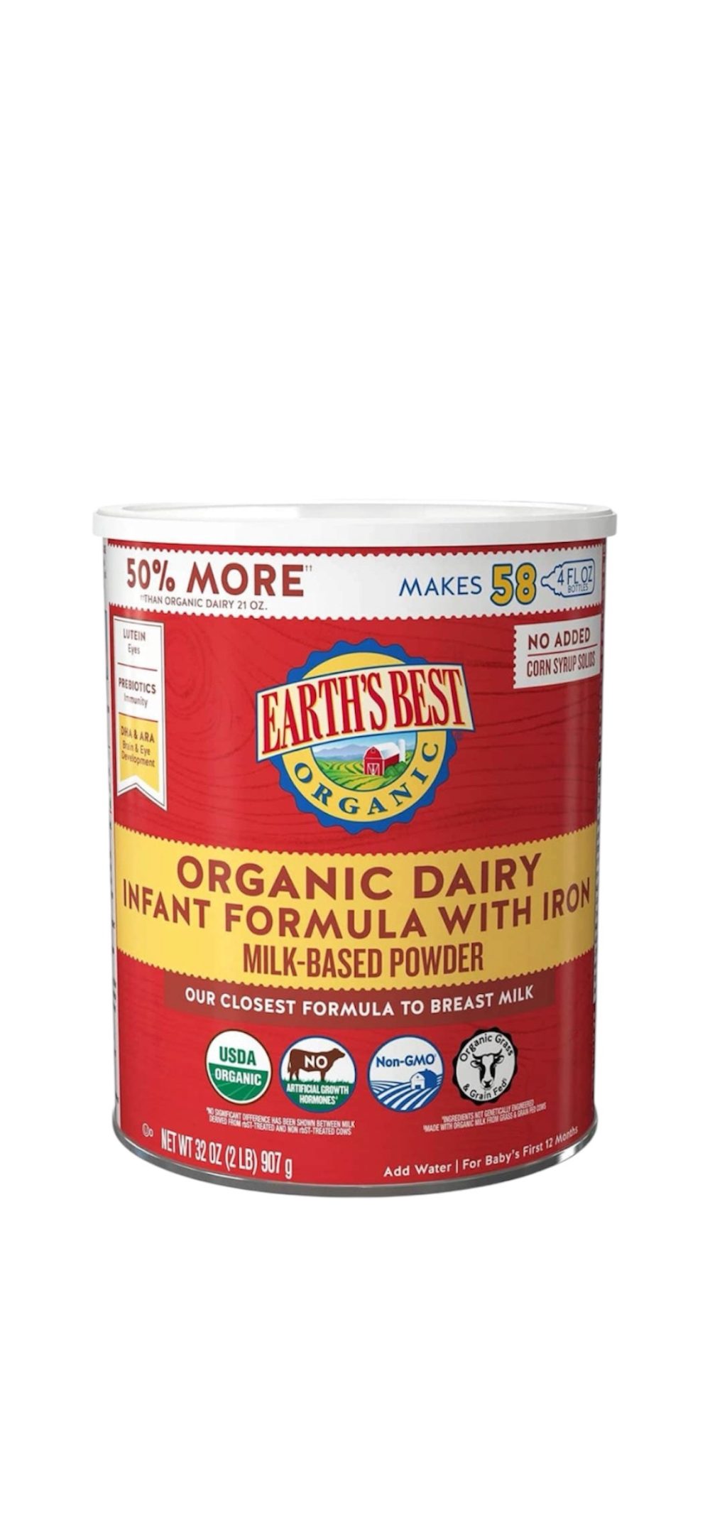 da8d759945d24f9890976eaf91f275d6 Sữa Earth’s Best Organic Dairy Infant Powder Formula (907g) 0-12 tháng. Date: 13/01/2028 - Ảnh 1